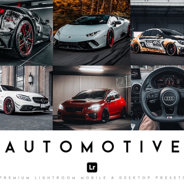 30 Auto Presets Lightroom Mobile & Desktop | Auto Preset, Fahrzeugfilter, Auto Bike Street Urban Black Presets Bundle, Instagram Photo