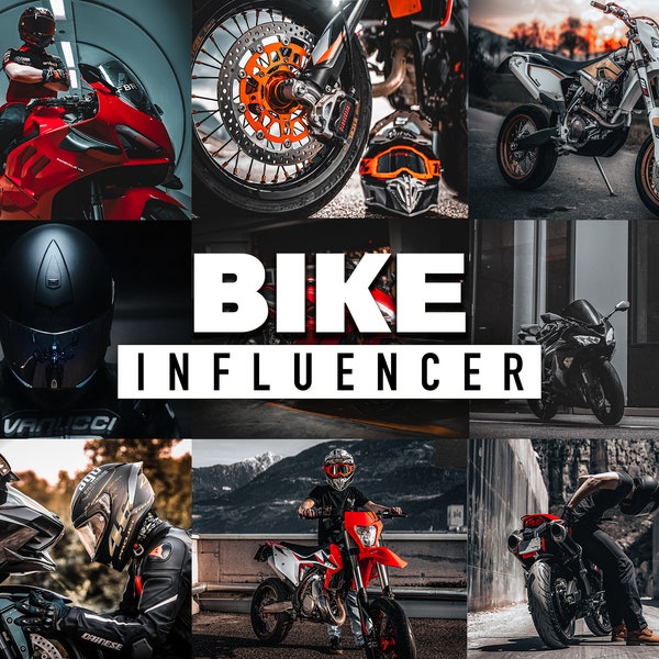 15 préréglages de moto Lightroom Mobile &Desktop, préréglage Blogger de vélo automobile automobile, filtre photo Instagram, cadeau pour hommes