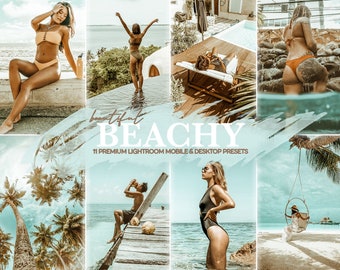 11 Beach Summer Travel Lightroom Presets Mobile & Desktop | Blogger Preset, Lifestyle, Blue Preset Filter, Water Instagram Photography