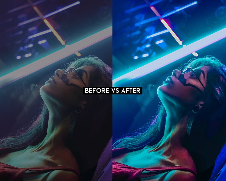 18 Presets Urban Neon Night Preset Lightroom Mobile Desktop Etsy.de