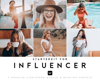 7 Lightroom Presets Mobile & Desktop | Influencer Preset for Summer, Travel, Clean, Bright, Autumn and Moody Tones | Instagram Filter Bundle