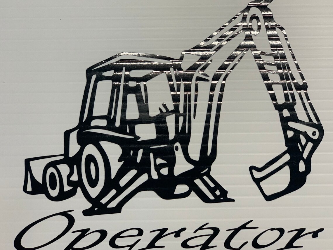 Backhoe Operator decal Etsy