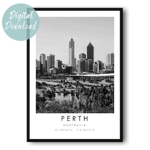 Perth Travel Print | Digital Download | 25 Different Size Options
