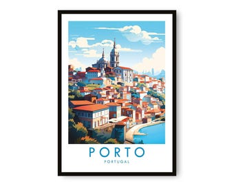 Porto Travel Poster: Portugal Cityscape Art Print