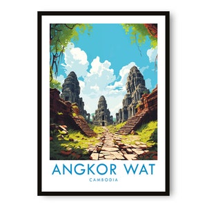 Angkor Wat Travel Print, Angkor Wat Travel Poster, Cambodia Print, Travel Decor, Popular Print, Birthday Gift, A1/A2/A3/A4/A5