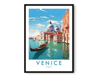 Venice Italy Travel Poster: Giclée Fine Art Print