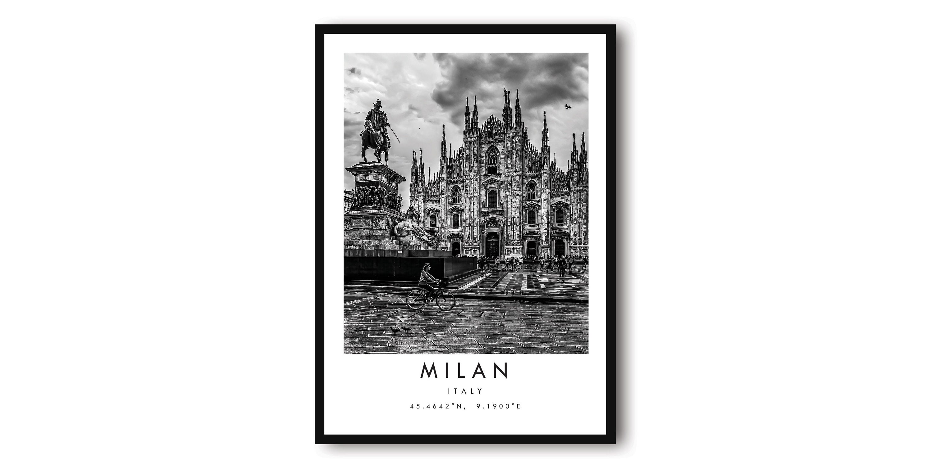Milan Travel Print Milan Poster Print Italy Wall image