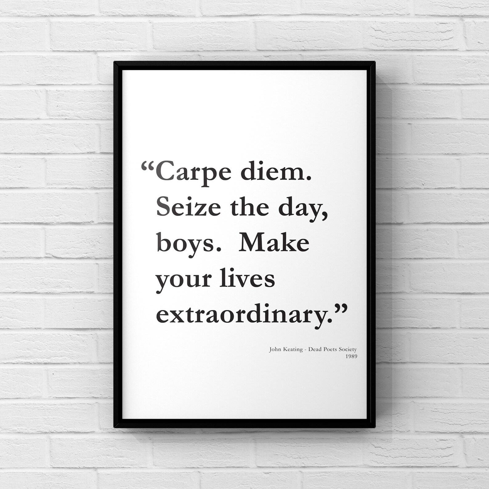 Dead Poets Society affiche de film minimaliste film Dead Poets Society affiche de film minimaliste film