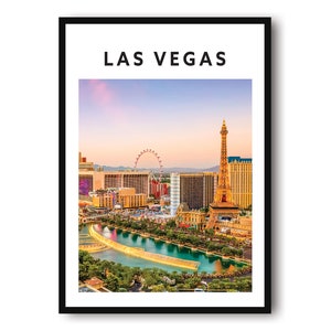 Las Vegas-reisafdruk, Las Vegas-poster, uniek Wallart-decor, minimalistische kunst, woondecoratie, populaire print A1/A2/A3/A4/A5
