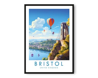 Bristol Travel Poster: Giclée Fine Art Print, United Kingdom