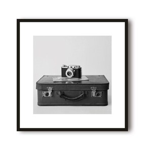 Vintage Camera Art Print: Photographer Gift, Travel Decor