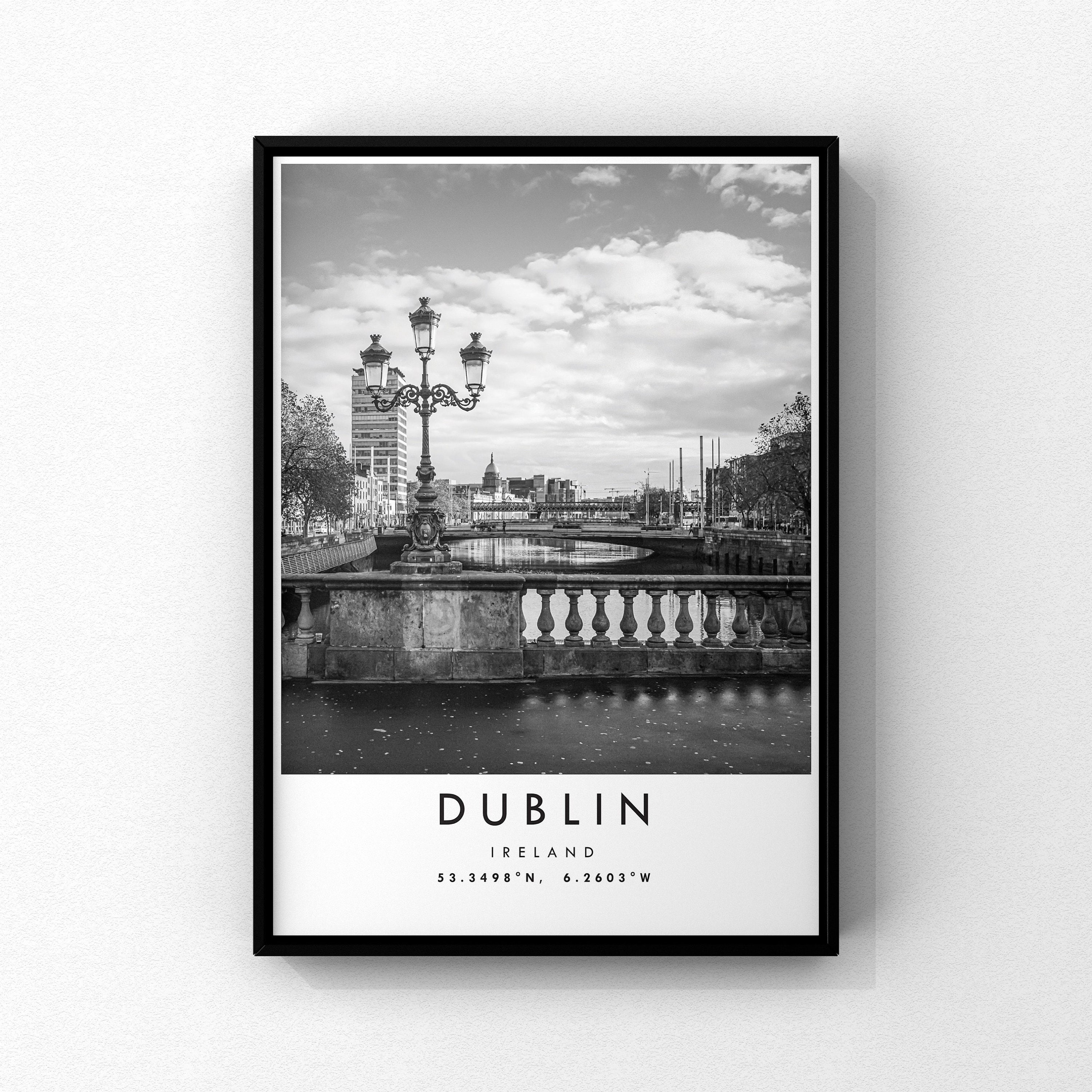 Dublin Travel Print Dublin Poster Unique Wallart Decor Etsy