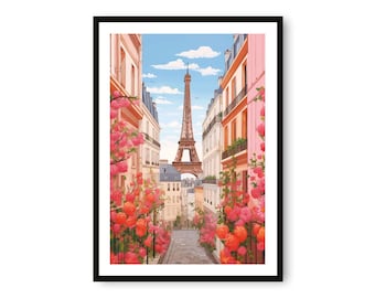 Paris Travel Poster: Giclée Fine Art Print