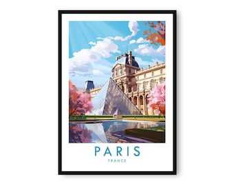 Paris Travel Poster: Giclée Fine Art Print