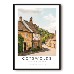 Cotswolds Travel Print, Cotswolds Poster, Unique Wallart Decor, Home Decor, England Cotswolds , Popular Print A1/A2/A3/A4/A5