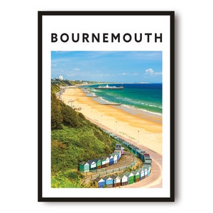 Bournemouth Reise, Bournemouth Poster, Einzigartiges Wanddekor, minimalistische Kunst, Wohnkultur, beliebter Druck A1/A2/A3/A4/A5