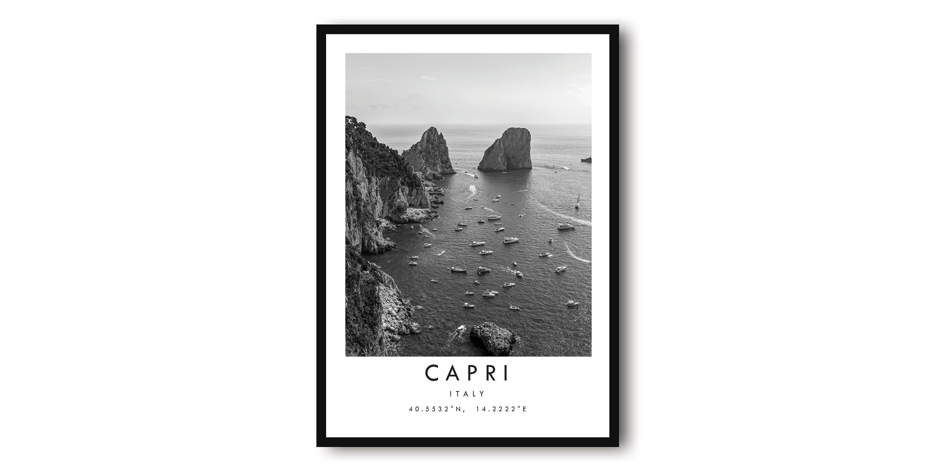 Capri Travel Print, Italy Poster Poster, Black and White Print, Unique Wall  Art, Minimalist Home Decor, City A1/A2/A3/A4/A5 