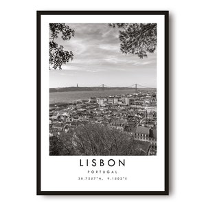 Lisbon Travel Print, Lisbon Poster Print, Lisbon Wall Art Minimalist, Lisbon Print, Photography Prints of Lisbon Portugal A1/A2/A3/A4/A5