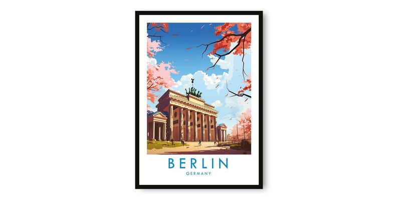 Berlin Travel Poster: Giclée Fine Art Print image 1