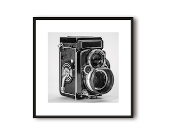 Vintage Kamera Wand Kunst Druck Schwarzweiß Fotografie Antike Kamera Dekor | Retro Fotografie Druck | Moderne Kunst