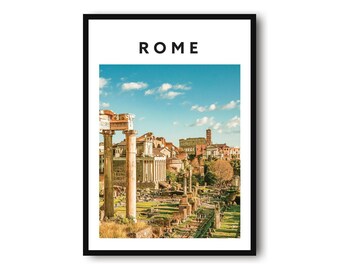 Rome Travel Poster: Minimalist Italy Wall Art