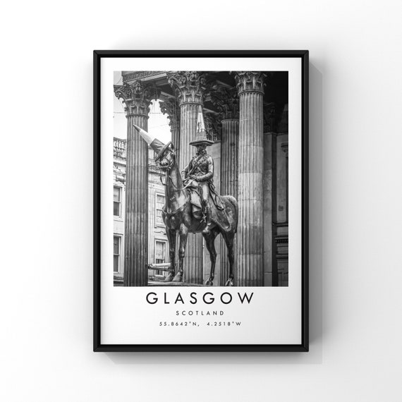 Glasgow Travel Print Glasgow Poster Unique Wallart Decor Etsy UK