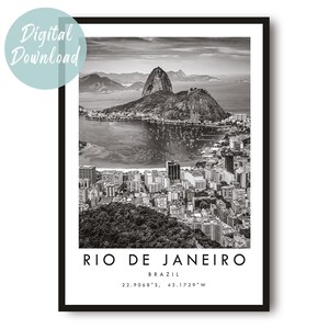 Rio de janeien Reise Poster | Digitaler Download | 25 verschiedene Größenoptionen