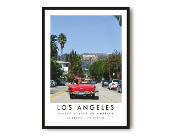 Los Angeles Travel Print, California Poster, Unique Wallart Decor, Home Decor, California  Popular Print A1/A2/A3/A4/A5
