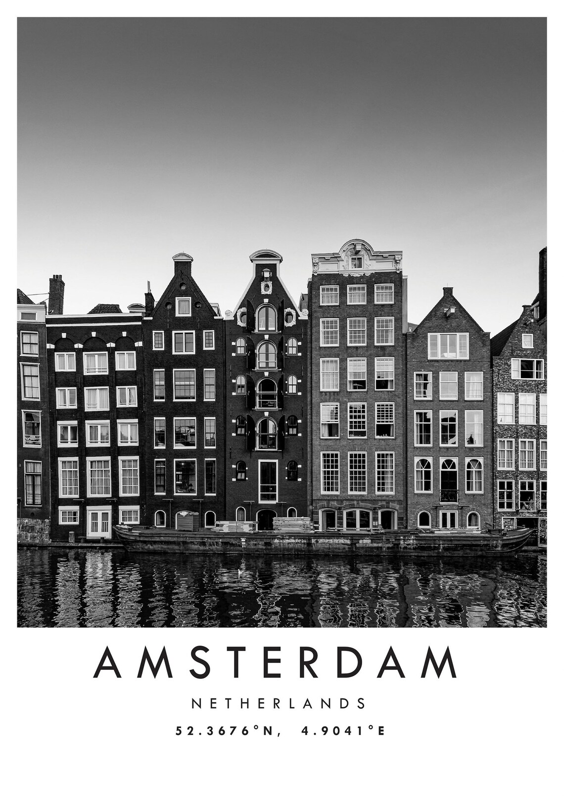 Amsterdam Travel Print Amsterdam Poster Unique Wallart Etsy