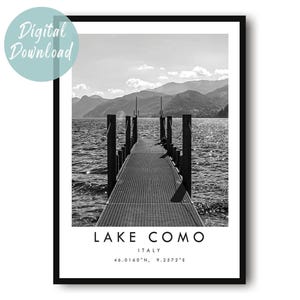 Lake Como Travel Print | Digital Download | 25 Different Size Options