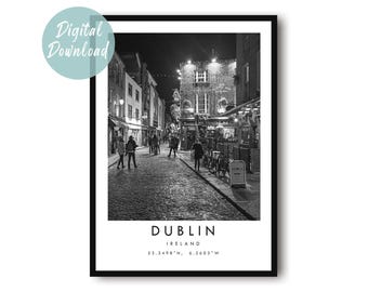 Dublin Travel Poster Digital Download | Minimilist Wall Art | Printable City Decor