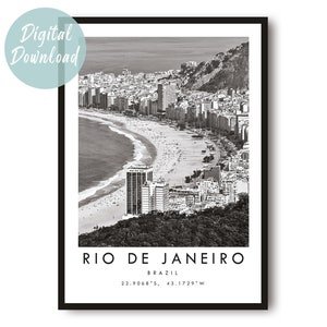 Rio de janeien Reise Poster | Digitaler Download | 25 verschiedene Größenoptionen