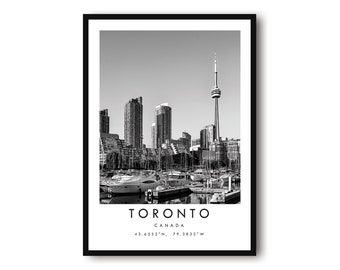 Toronto Travel Print, Black and White Travel Print, Toronto Canada Print, Minimalist Travel Posters,   Popular Print, Popular Gift