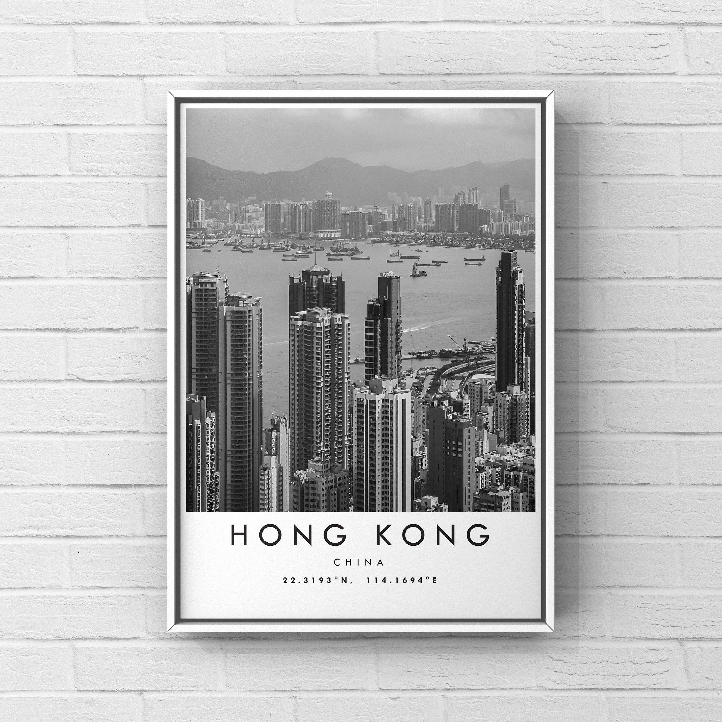Hong Kong Travel Print Hong Kong Poster Print Hong Kong Wall Etsy