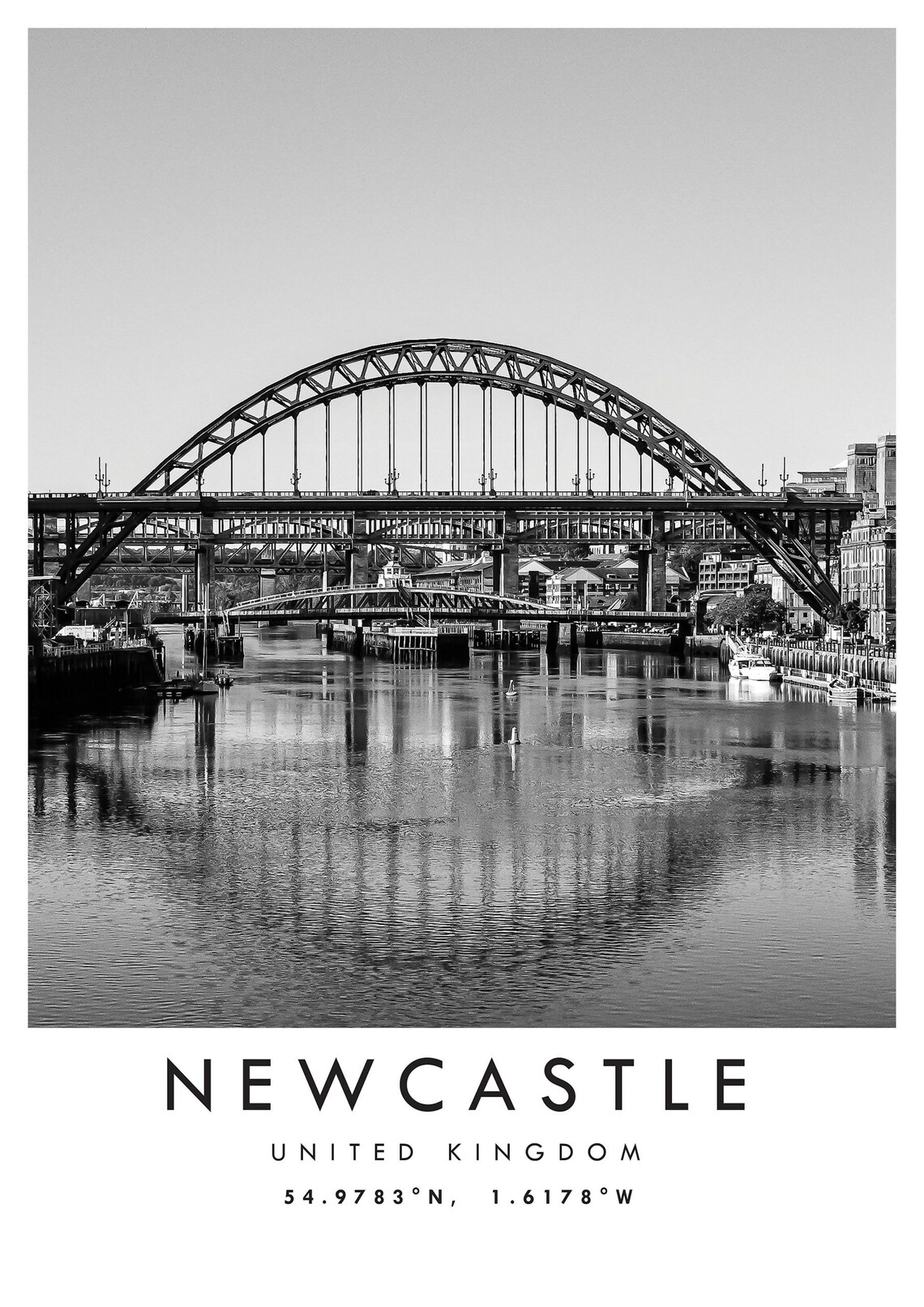 Newcastle Travel Print Newcastle Poster Unique Wallart Etsy