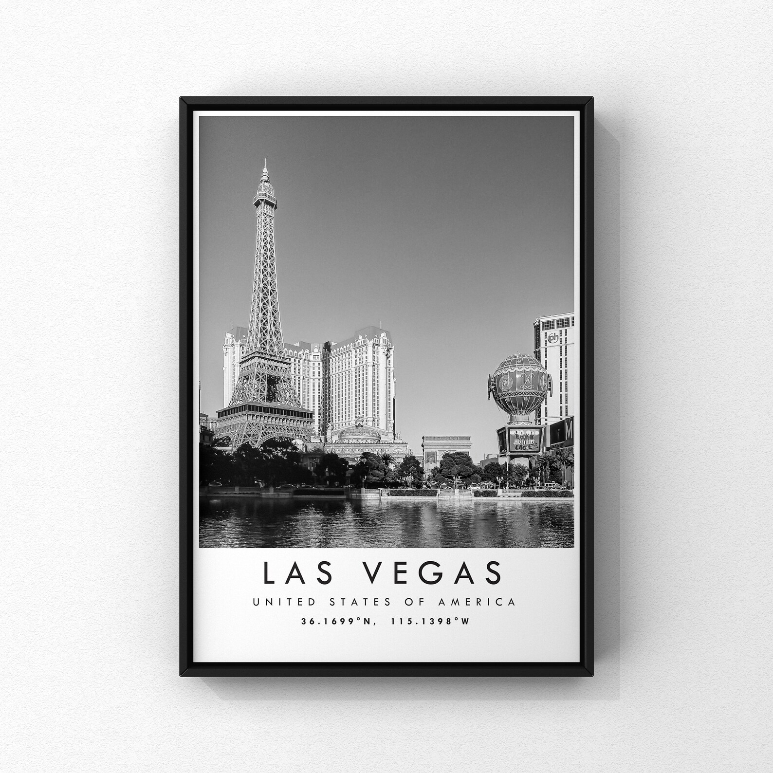 Las Vegas Travel Print Las Vegas Poster Unique Wallart Etsy