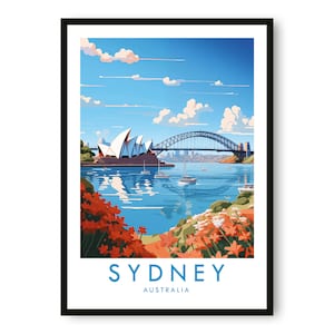 Impresión de viaje de Sydney, póster de viaje de Sydney, impresión de Australia, decoración de viaje, impresión popular, regalo de cumpleaños, A1/A2/A3/A4/A5