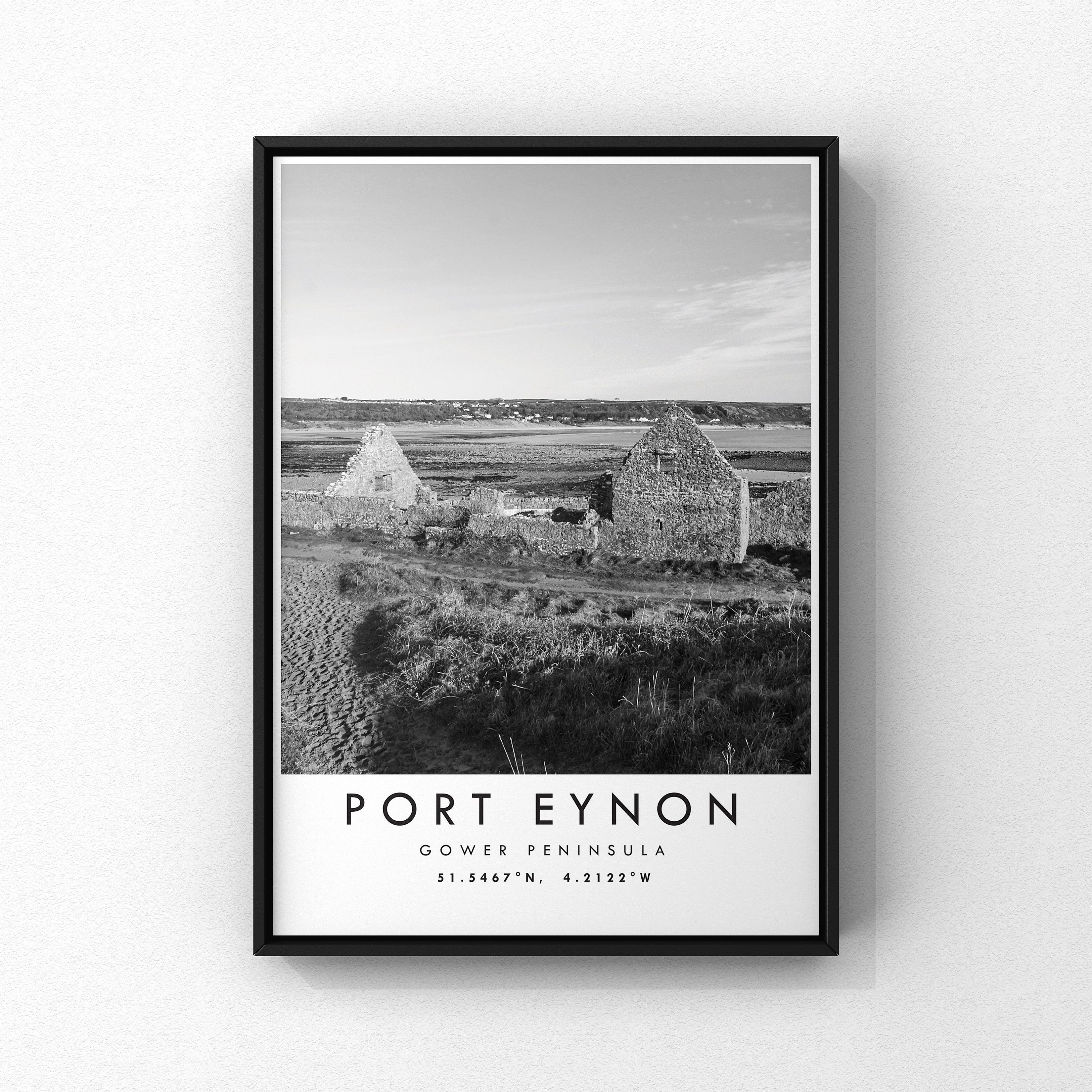 Port Eynon Gower Travel Print Gower Peninsula Poster - Etsy Israel