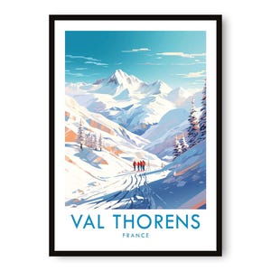 Val Thorens Ski Print: France Travel Poster