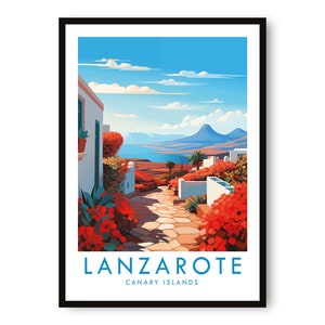 Lanzarote Reisedruck, Lanzarote Reisedruck, Spanien Druck, Reisedekor, Beliebter Druck, Geburtstagsgeschenk, A1/A2/A3/A4/A5
