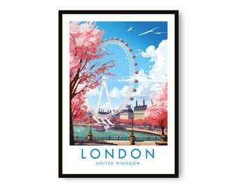 London Travel Print, London Travel Poster, United Kingdom Print, Travel Decor, Popular Print, Birthday Gift, A1/A2/A3/A4/A5