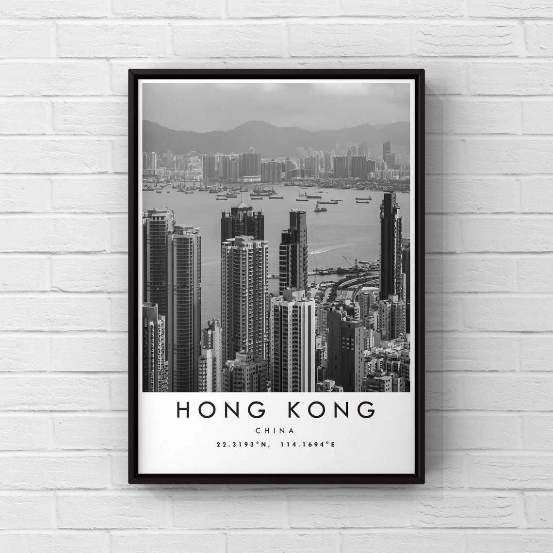 Hong Kong Travel Print Hong Kong Poster Print Hong Kong Wall Etsy