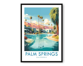 Palm Springs Art Print: Mid-century Modern Travel Poster - Etsy