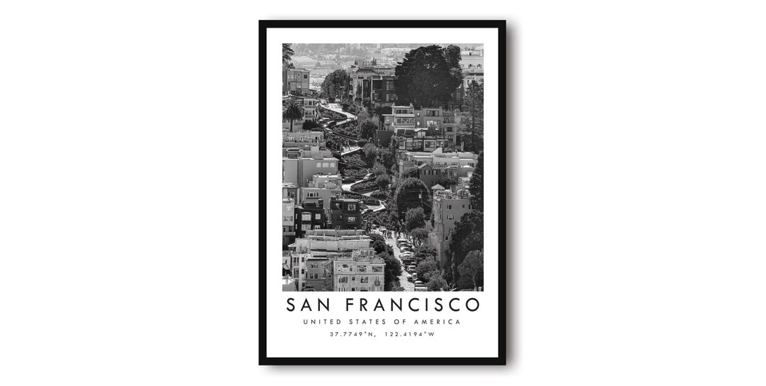 San Francisco Travel Print, San Francisco Poster, Unique Wallart Decor