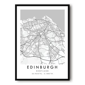 Mapa de Edimburgo, Escocia: Arte urbano minimalista