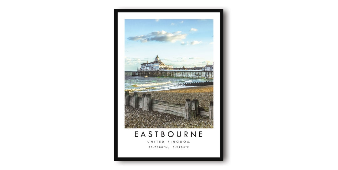 Eastbourne Travel Print, Eastbourne Poster, Unique Wallart Decor, Print