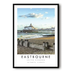 Eastbourne Travel Print, Eastbourne Poster, Unique Wallart Decor, Print, Home Decor, Popular Print A1/A2/A3/A4/A5