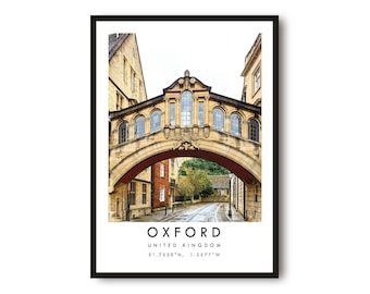 Oxford Travel Poster: Giclée Fine Art Print
