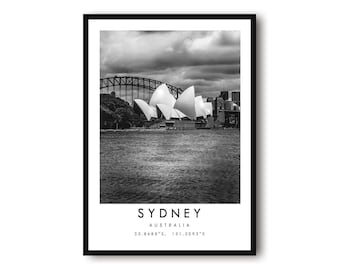 Sydney Opera House Print: Minimalist Australia Wall Art