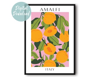 Amalfi Reise Poster | Obstmarkt Druck | Digitaler Download | 25 verschiedene Größenoptionen